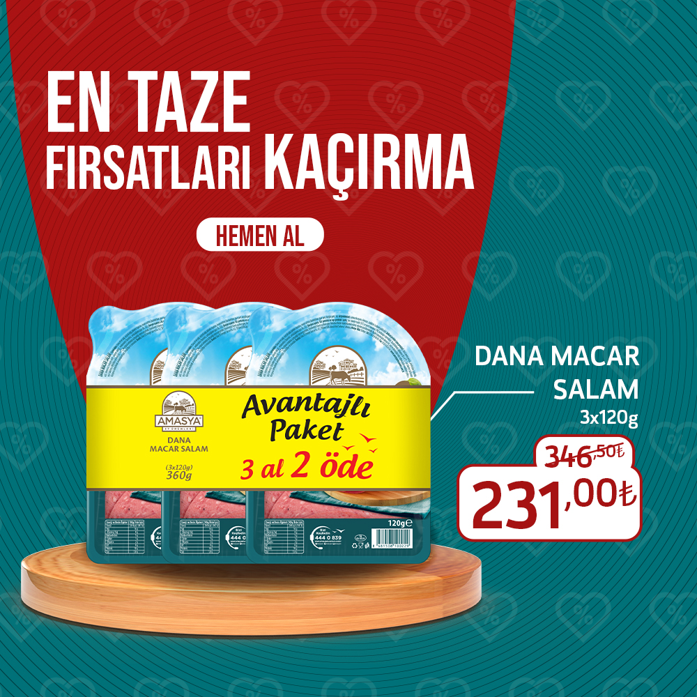 En taze Fırsatlar: Dana Macar Salam 3 al 2 öde