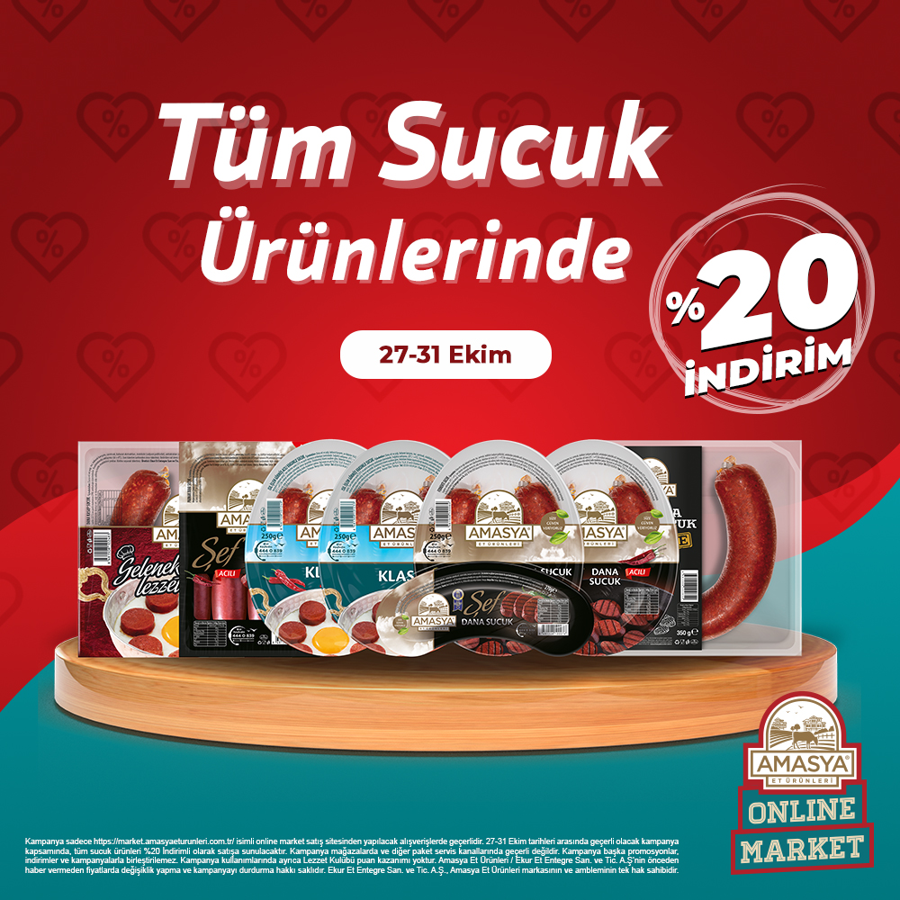 Tüm Sucuk Ürünleri %20 İndirimde!