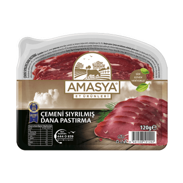 Çemeni Sıyrılmış Dana Pastırma 120g