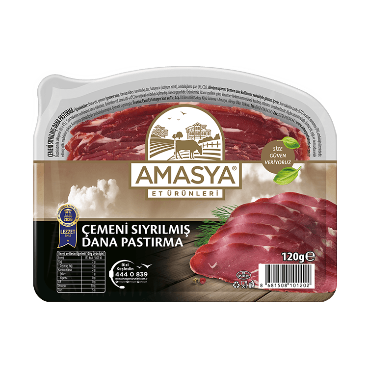 Çemeni Sıyrılmış Dana Pastırma 120g