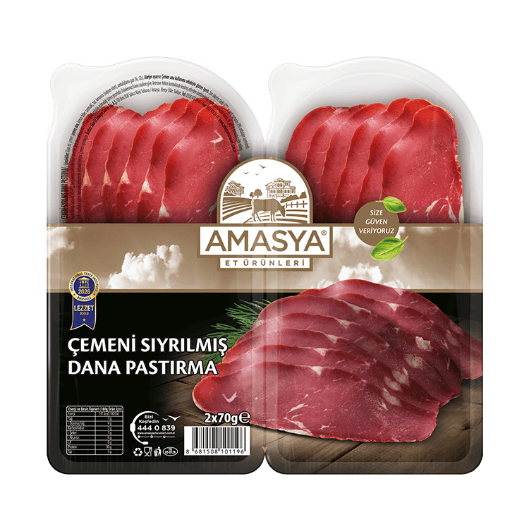 Çemeni Sıyrılmış Dana Pastırma 2x70g