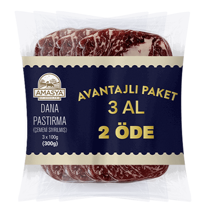 Gurme Dana Pastırma Çemensiz 3 Al 2 Öde 3×100 g