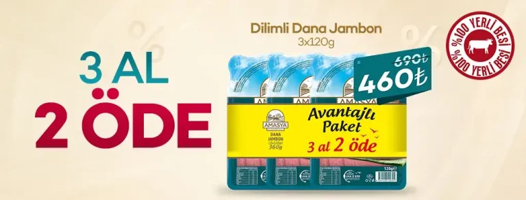 Dilimli Dana Jambon 3 Al 2 Öde Paketi
