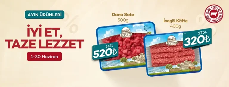 Dana Sote 500g ve İnegöl Köfte 400g %15 İndirimli