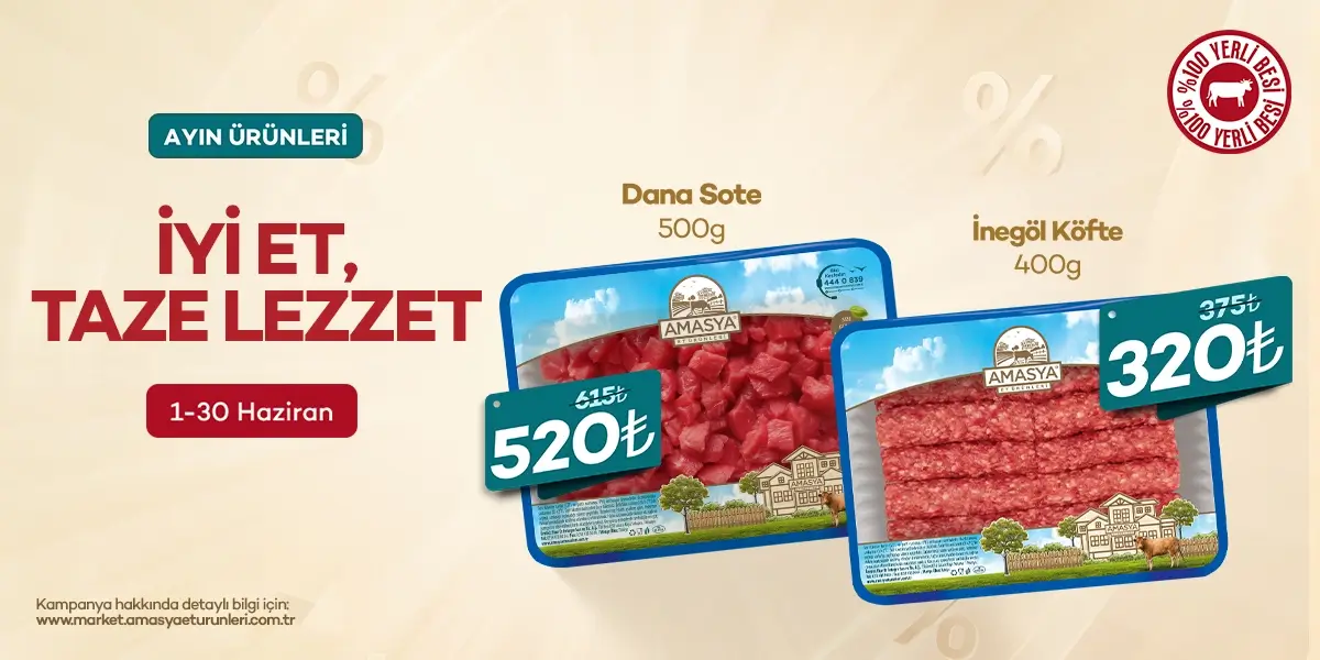 Dana Sote 500g ve İnegöl Köfte 400g %15 İndirimli