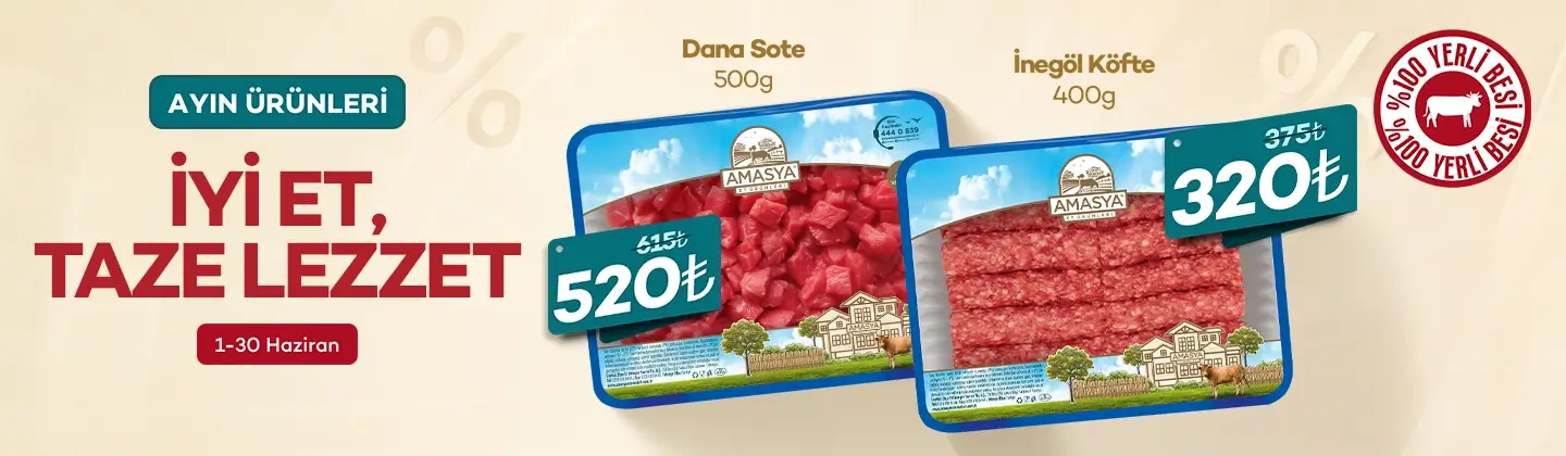 Dana Sote 500g ve İnegöl Köfte 400g %15 İndirimli