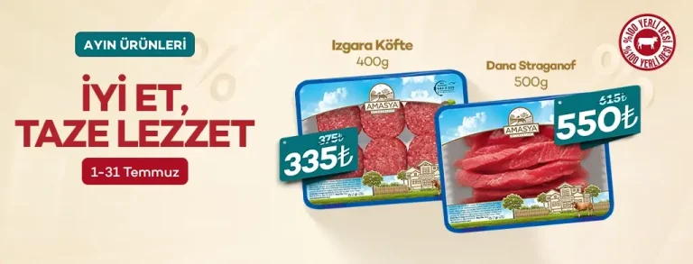 Izgara Köfte 400g ve Dana Straganof 500g %10 İndirimli 