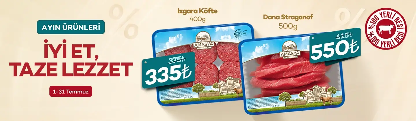 Izgara Köfte 400g ve Dana Straganof 500g %10 İndirimli