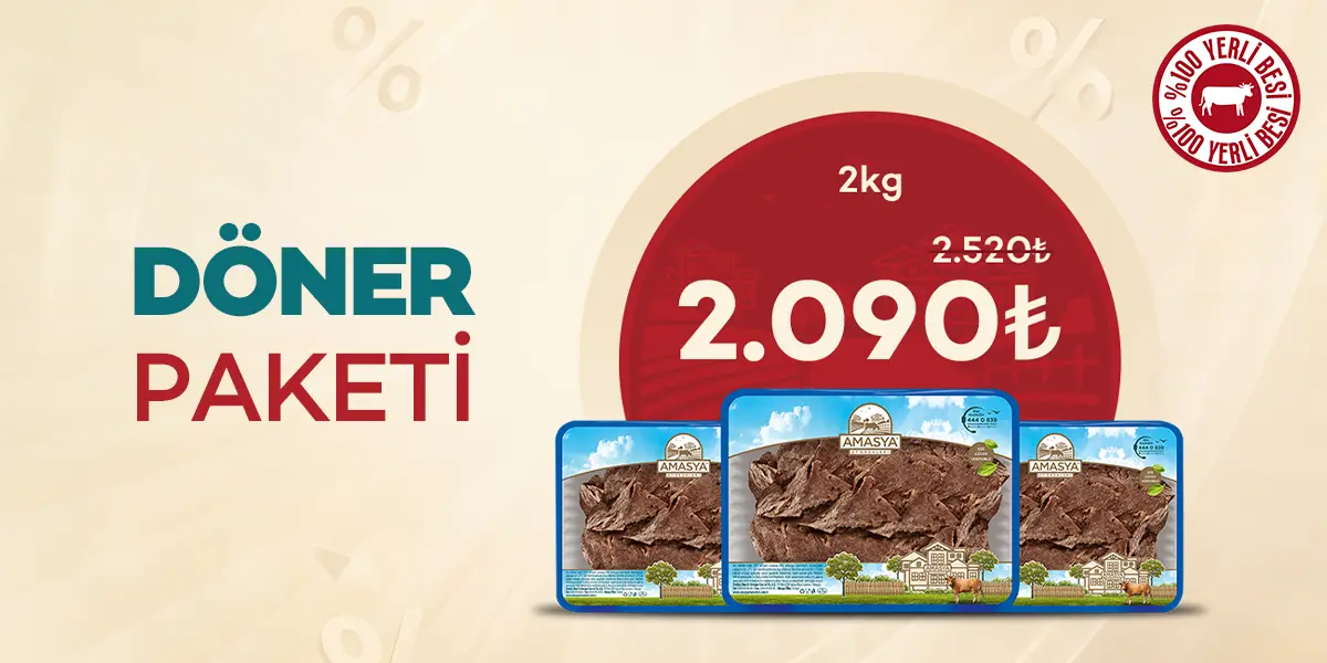Döner Paketi 2000g %17 İndirimli
