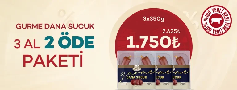 Gurme Dana Sucuk Paketi 3 Al 2 Öde! %33 İndirimli
