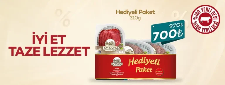 Çemensiz Pastırma Hediyeli Paket %28 İndirimli