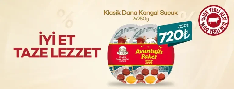 Klasik Dana Kangal Sucuk Paketi %15 İndirimli