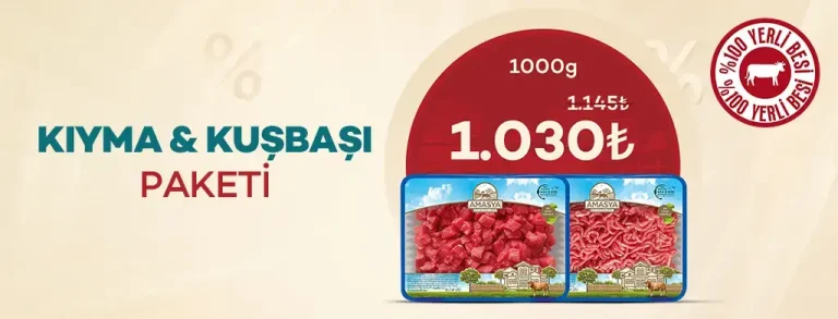 Kıyma & Kuşbaşı Paketi 1000g %10 İndirimli