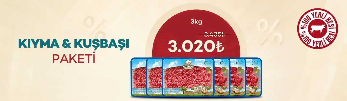 Kıyma & Kuşbaşı Paketi 3kg %12 İndirimli