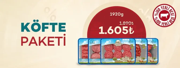 Avantajlı Köfte Paketi 1920g %15 İndirimli
