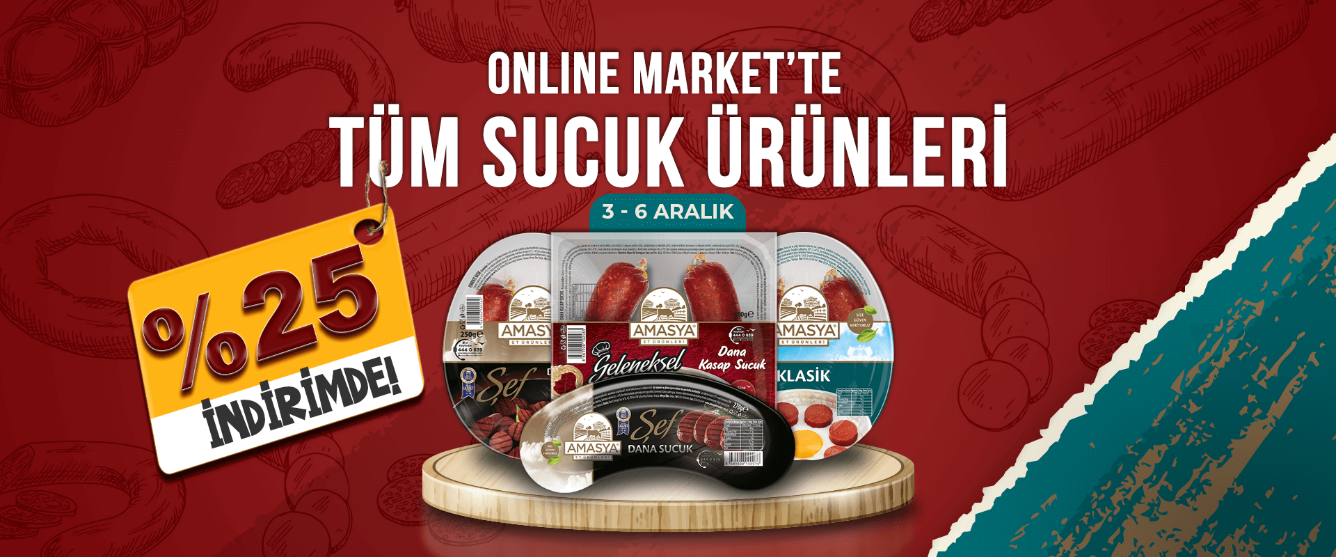 Tüm Sucuk Ürünlerinde %25 İndirim