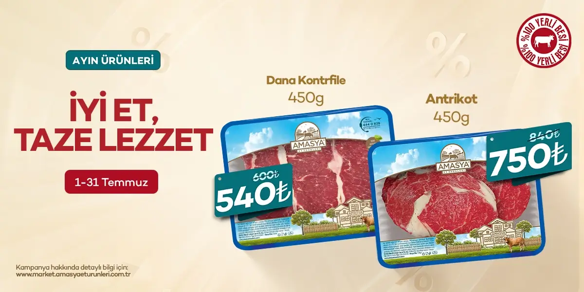Antrikot 450g ve Dana Kontrfile 450g %10 İndirimli