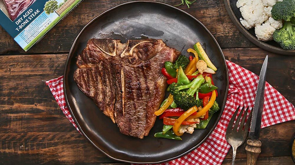 Karışık Sebze Soteli Izgara Dry Aged T-Bone Tarifi