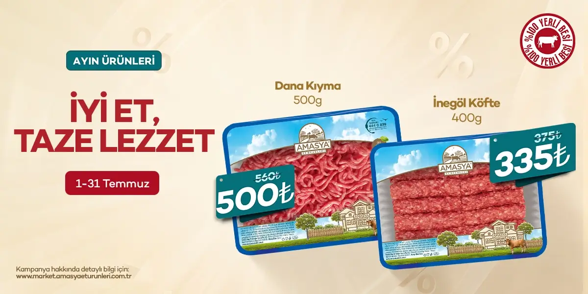 İnegöl Köfte 400g ve Dana Kıyma 500g %10 İndirimli