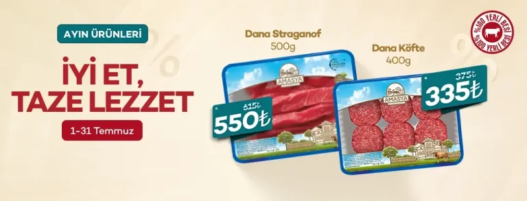 Izgara Köfte 400g ve Dana Straganof 500g %10 İndirimli 