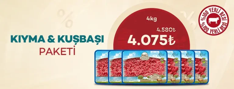 Avantajlı Kıyma & Kuşbaşı Paketi 4kg %11 İndirimli
