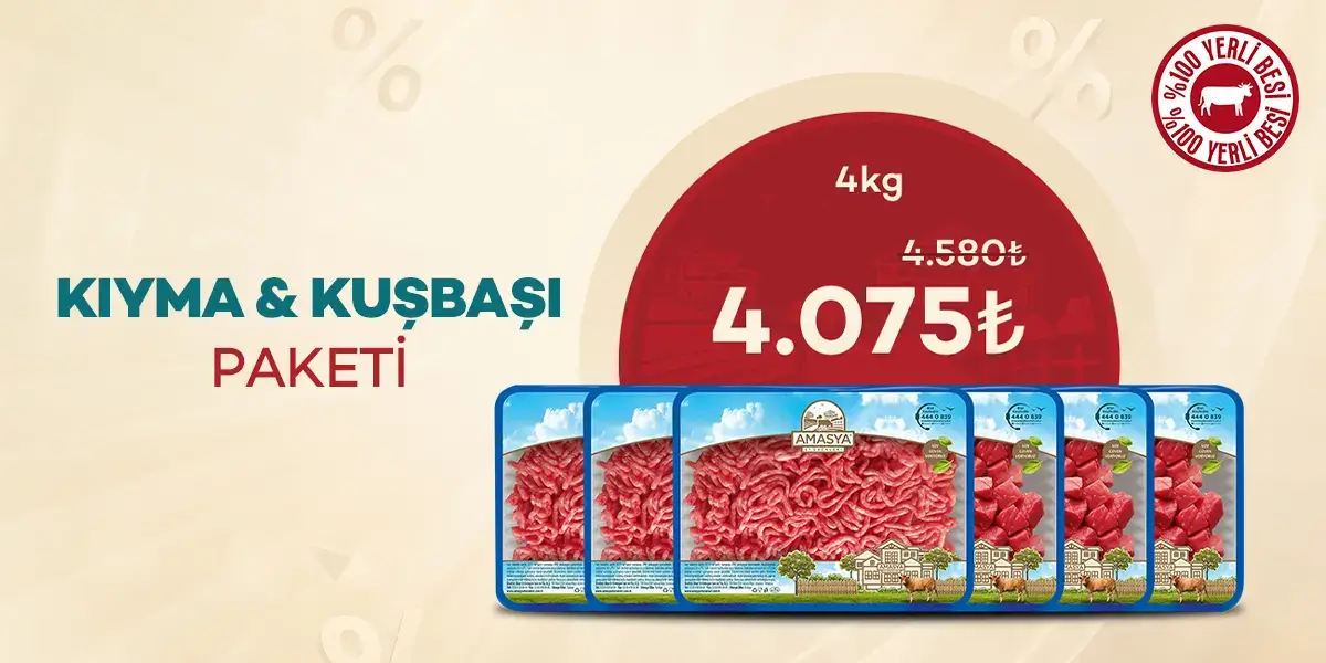 Avantajlı Kıyma & Kuşbaşı Paketi 4kg %11 İndirimli