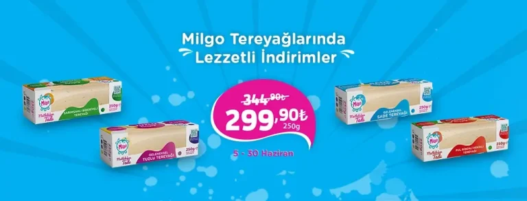 Milgo Tereyağlarında Lezzetli İndirimler