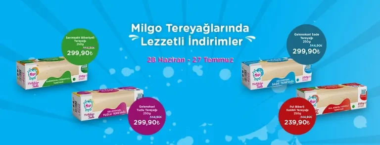 Milgo Tereyağlarında Lezzetli İndirimler