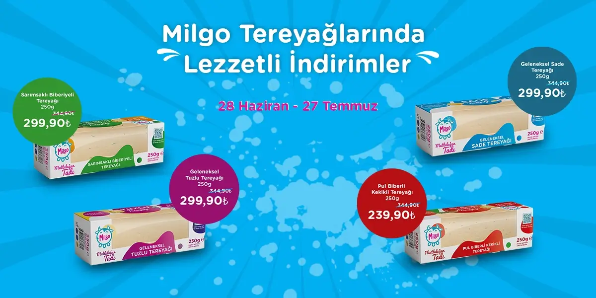 Milgo Tereyağlarında Lezzetli İndirimler