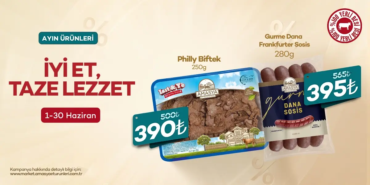 Philly Biftek 250g %22 ve Gurme Dana Frankfurter Sosis 280g %30 İndirimli